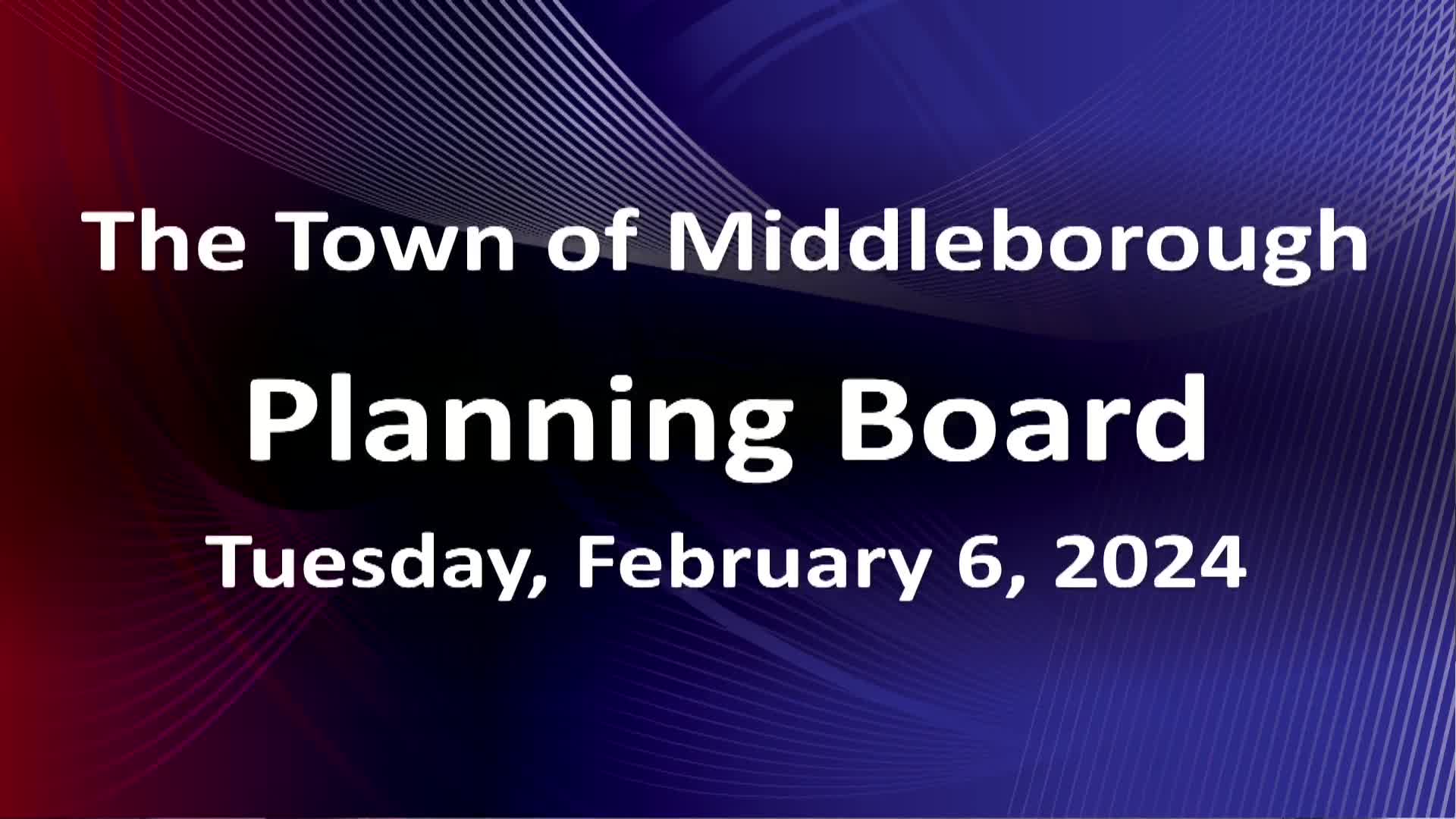 Navigate to Planning Board 2-6-24