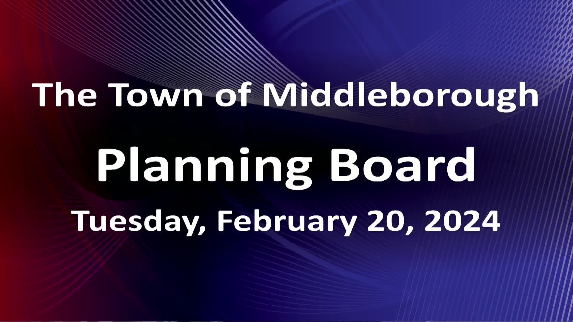 Navigate to Planning Board 2-20-24