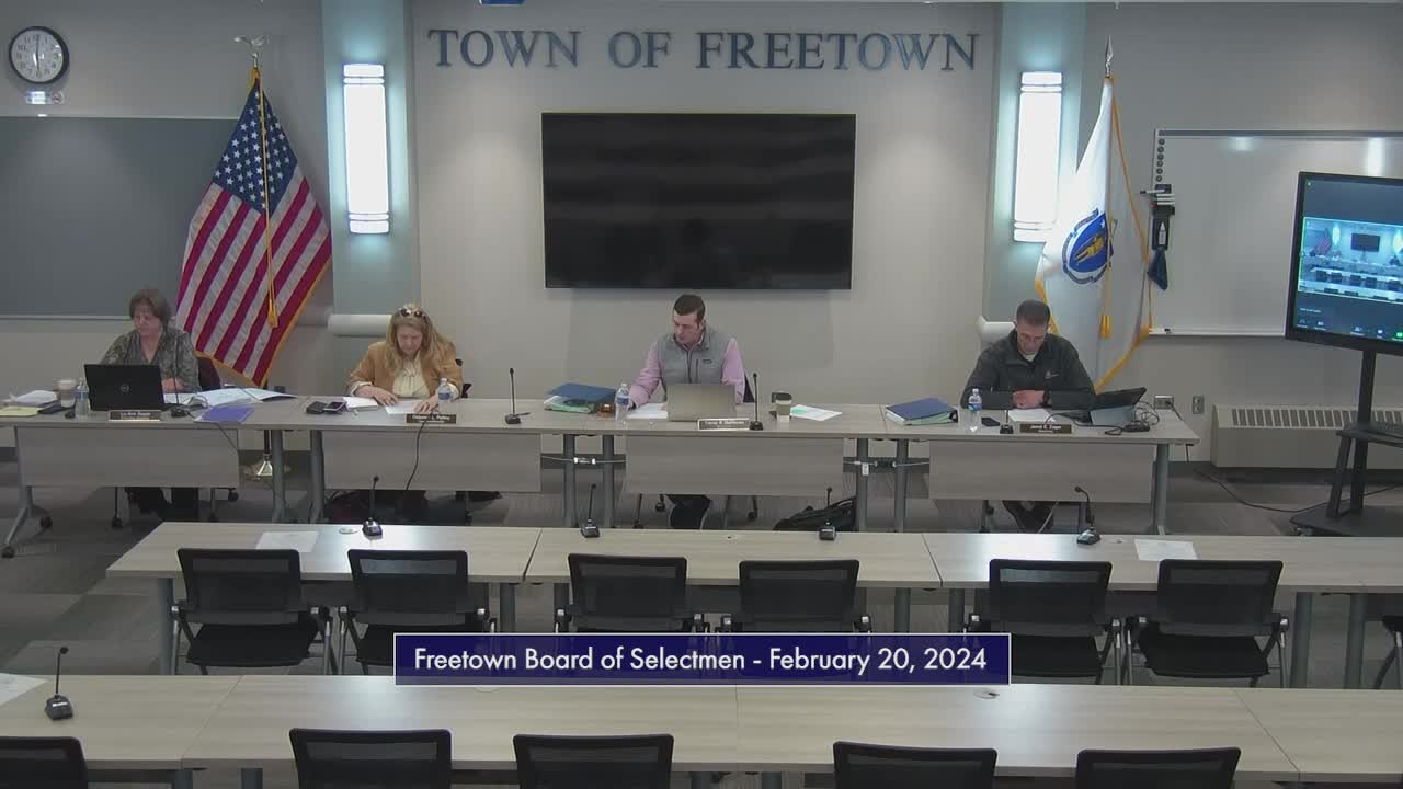 Navigate to Freetown Board of Selectmen 2-20-24