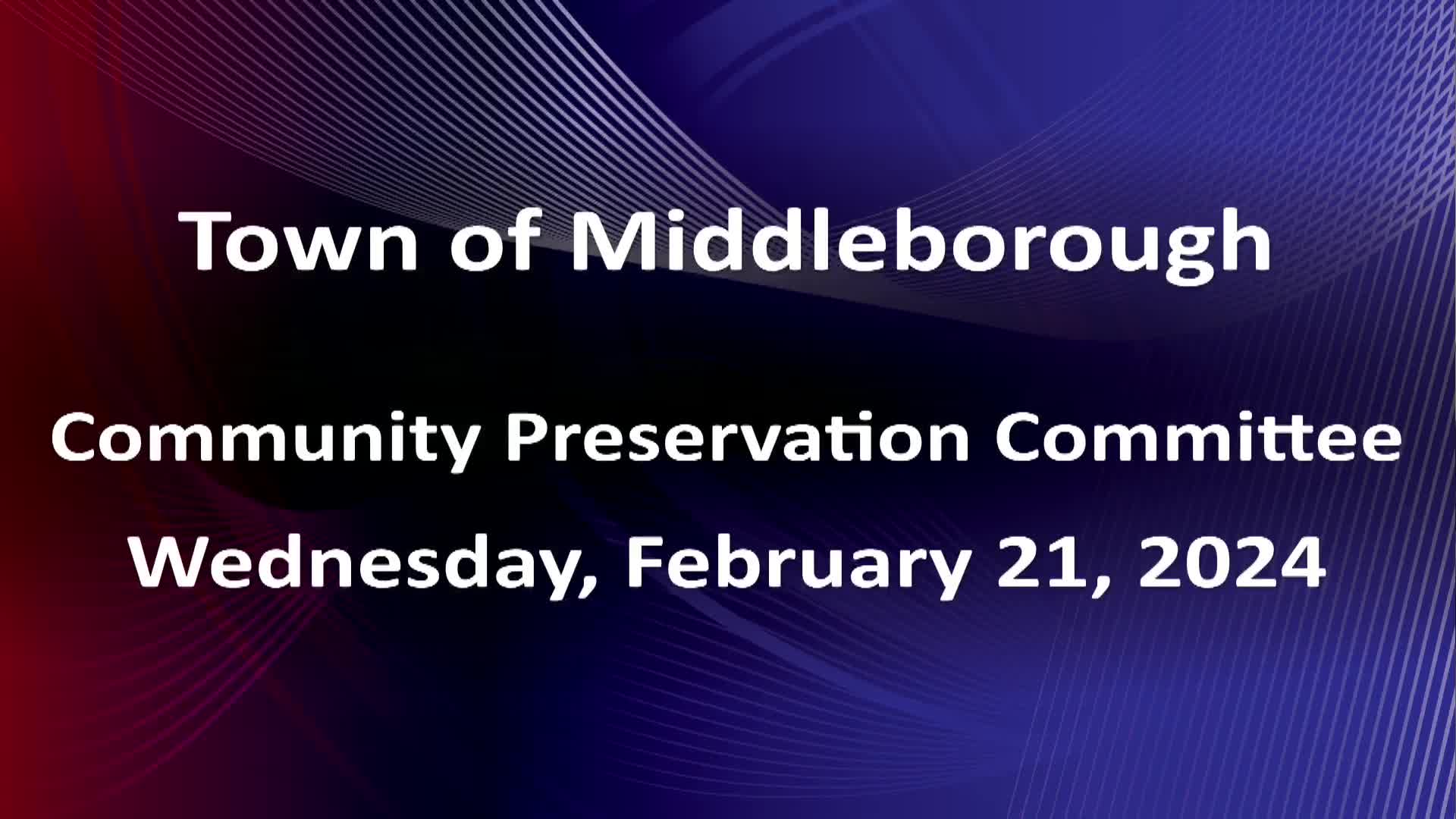 Navigate to Community Preservation Committee 2-21-24