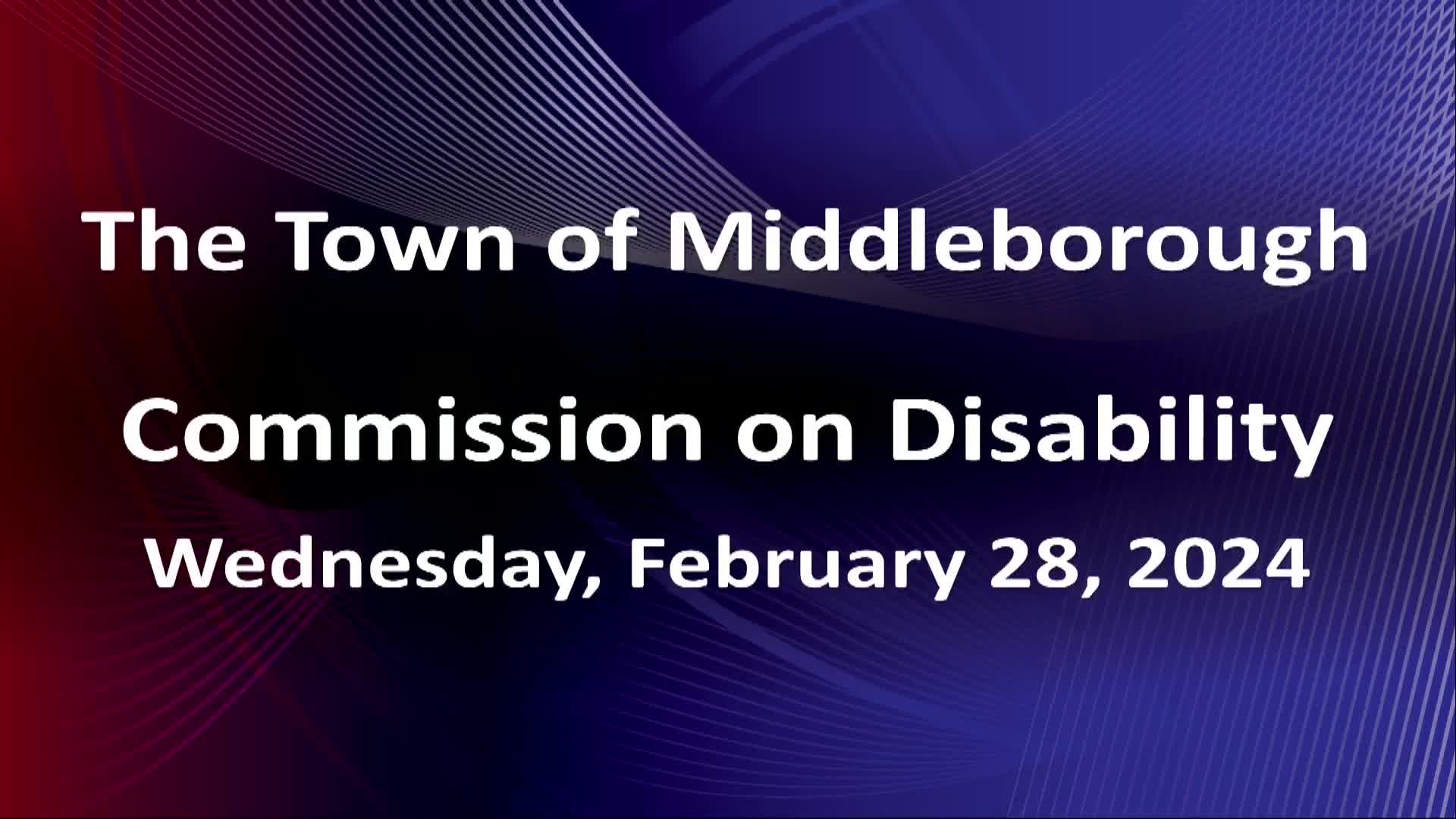Navigate to Commission on Disability 2-28-24