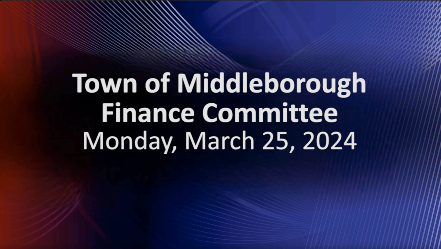 Navigate to Finance Committee 3-25-24