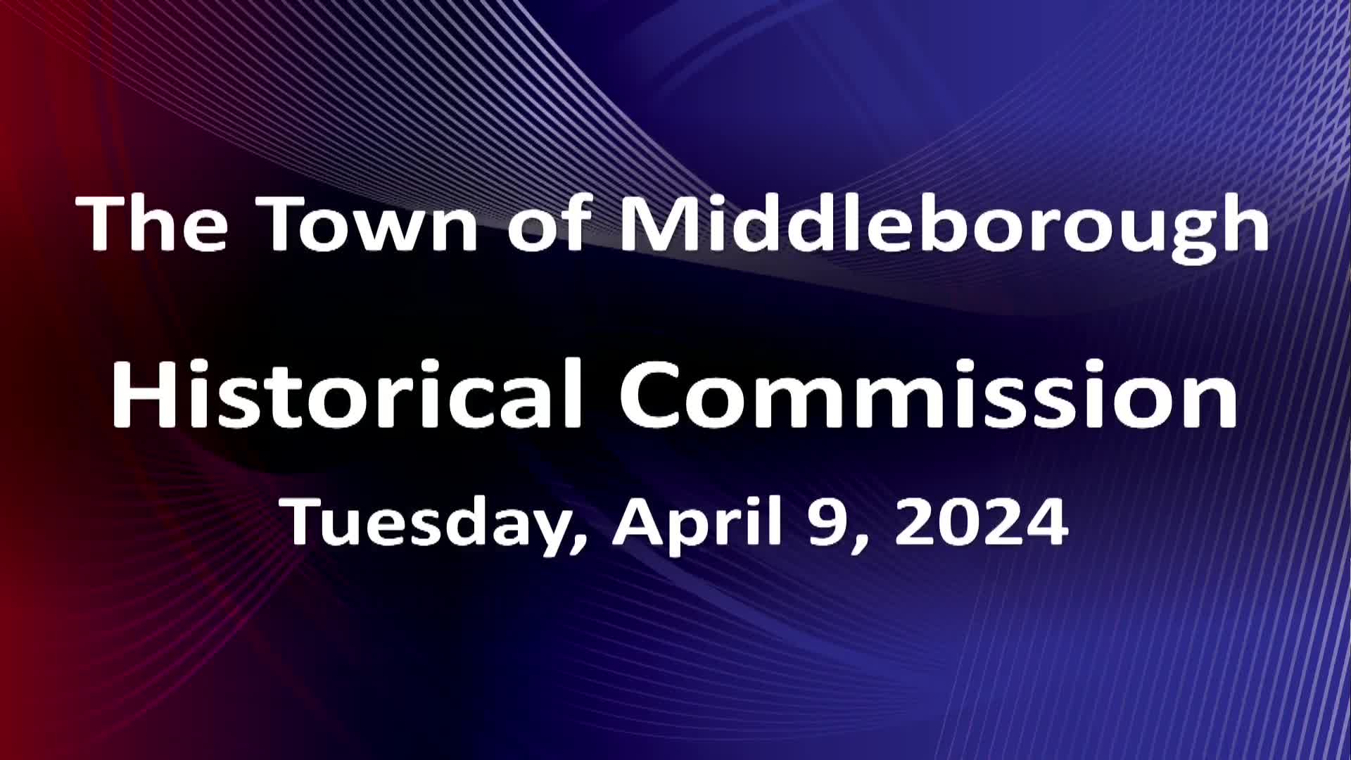 Navigate to Historical Commission 4-9-24