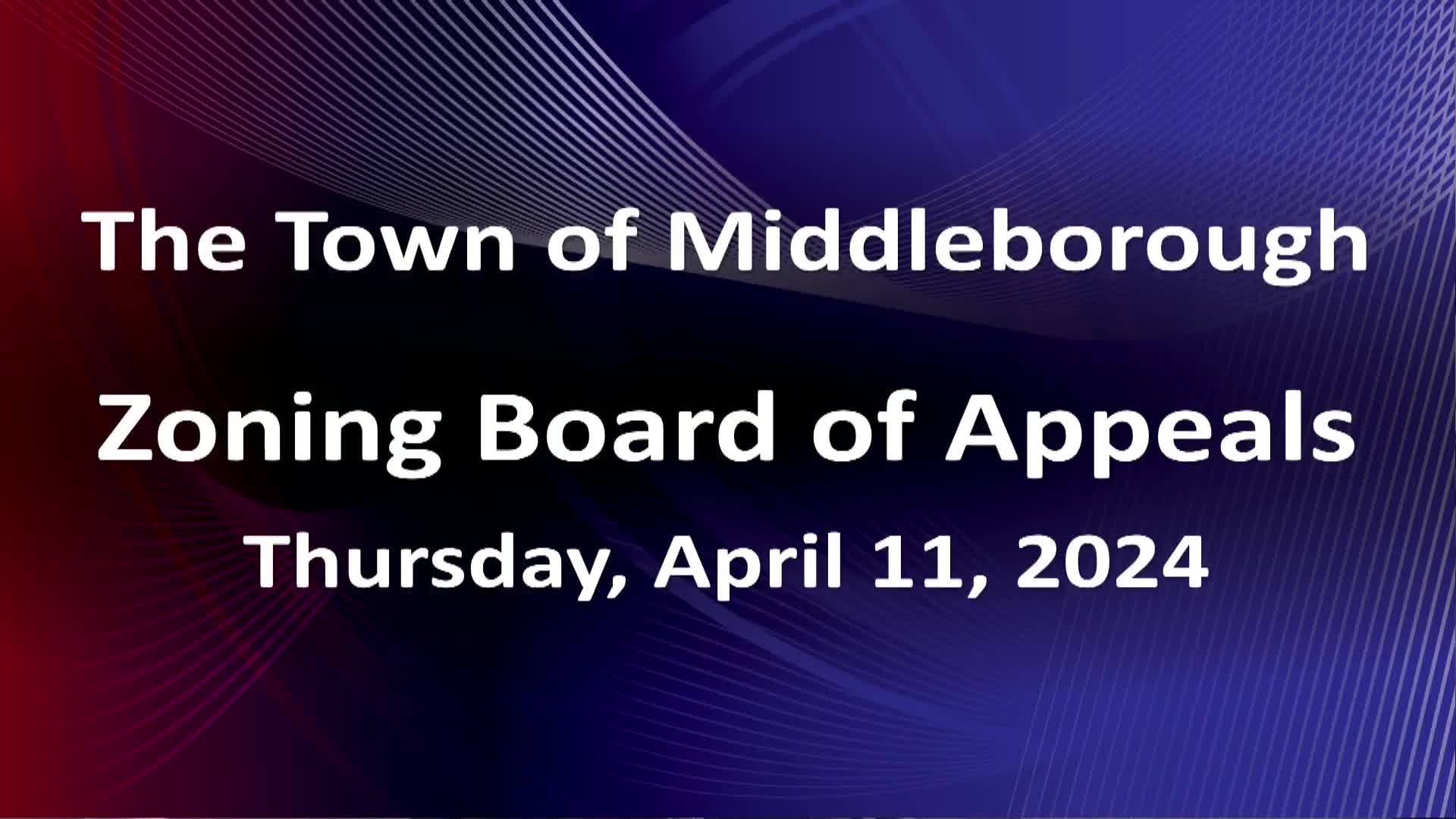 Navigate to Zoning Board of Appeals 4-11-24