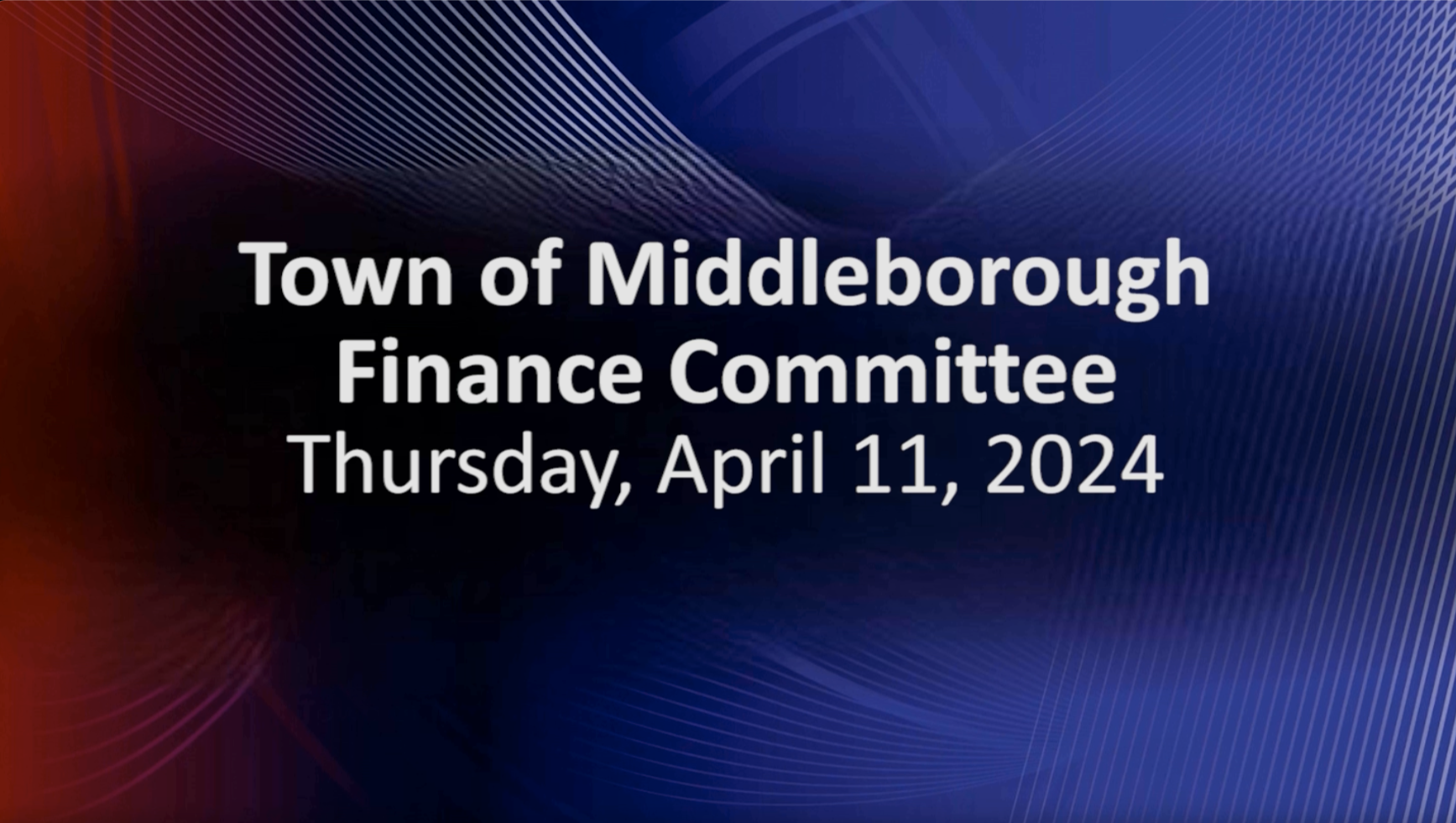 Navigate to Finance Committee 4-11-24