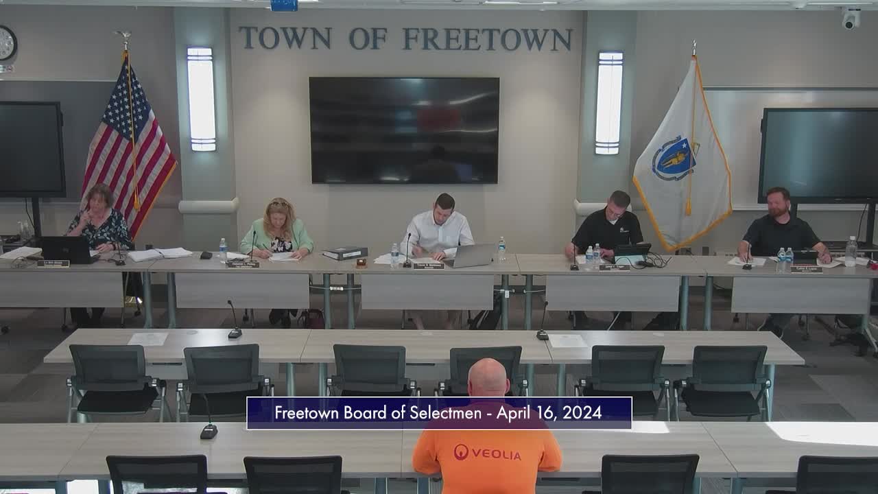 Navigate to Freetown Board of Selectmen 4-16-24