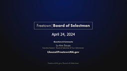 Navigate to Freetown Board of Selectmen & Finance Committee 4-24-24