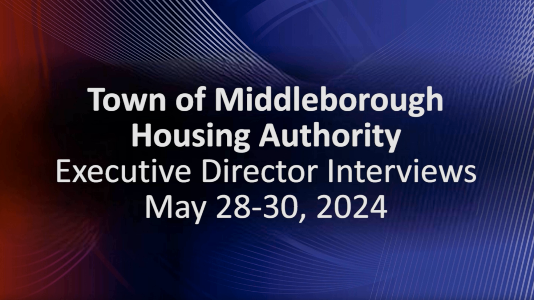 Housing Authority Executive Director Interviews 5283024