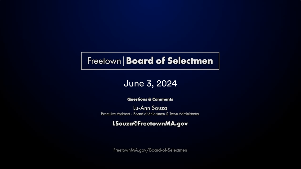 Navigate to Freetown Board of Selectmen 6-3-24