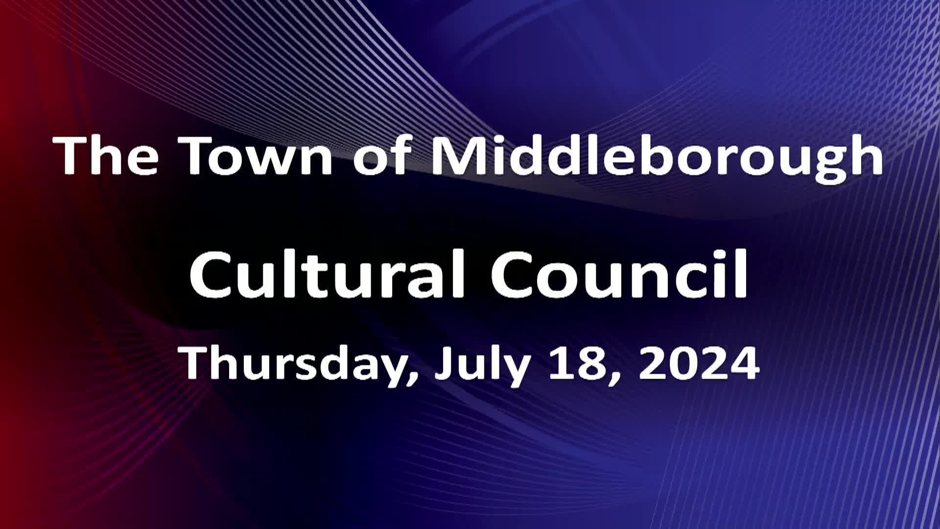 Navigate to Cultural Council 7-18-24