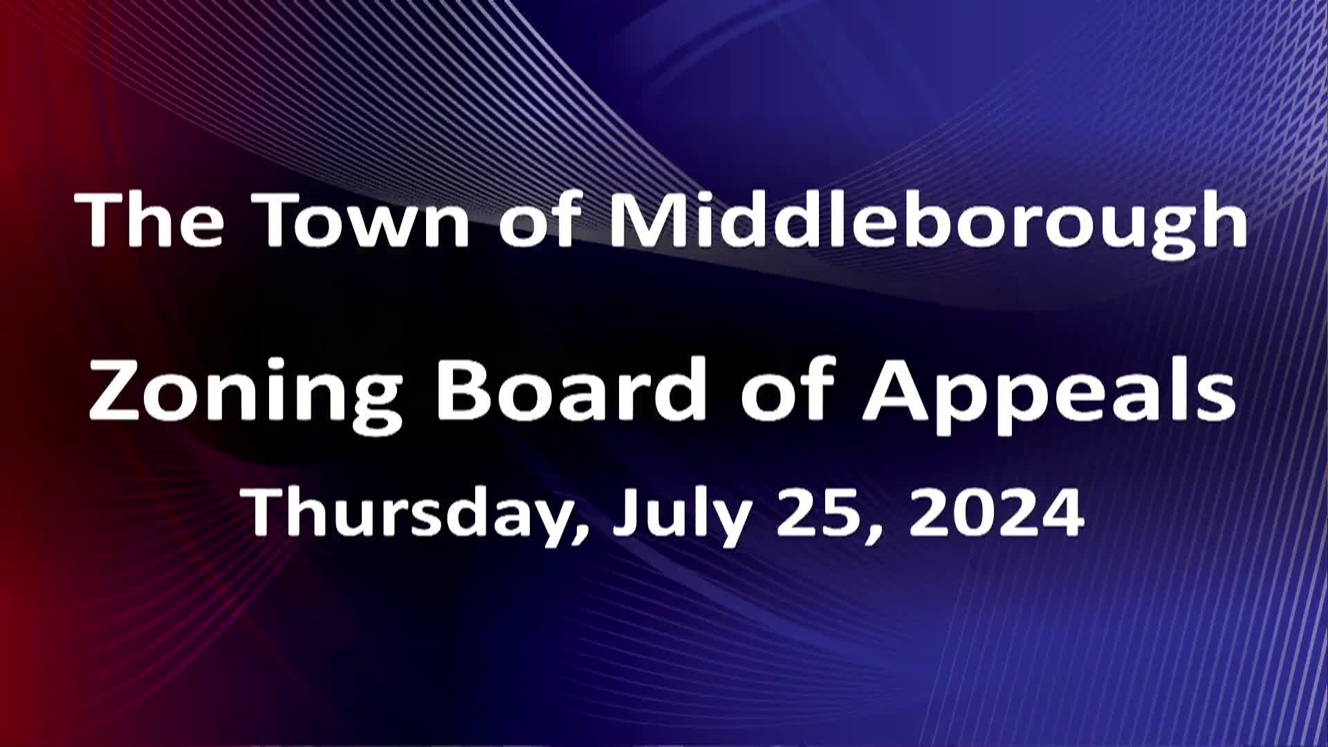Navigate to Zoning Board of Appeals 7-25-24