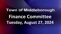 Navigate to Finance Committee 8-27-24