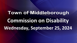 Navigate to Commission on Disability 9-25-24