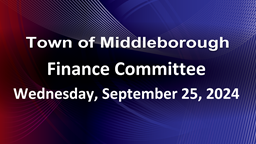 Navigate to Finance Committee 9-25-24