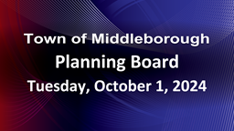 Navigate to Planning Board 10-1-24