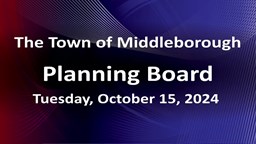 Navigate to Planning Board 10-15-24
