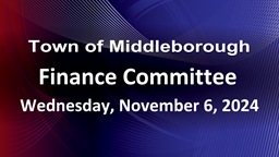 Navigate to Finance Committee 11-6-24