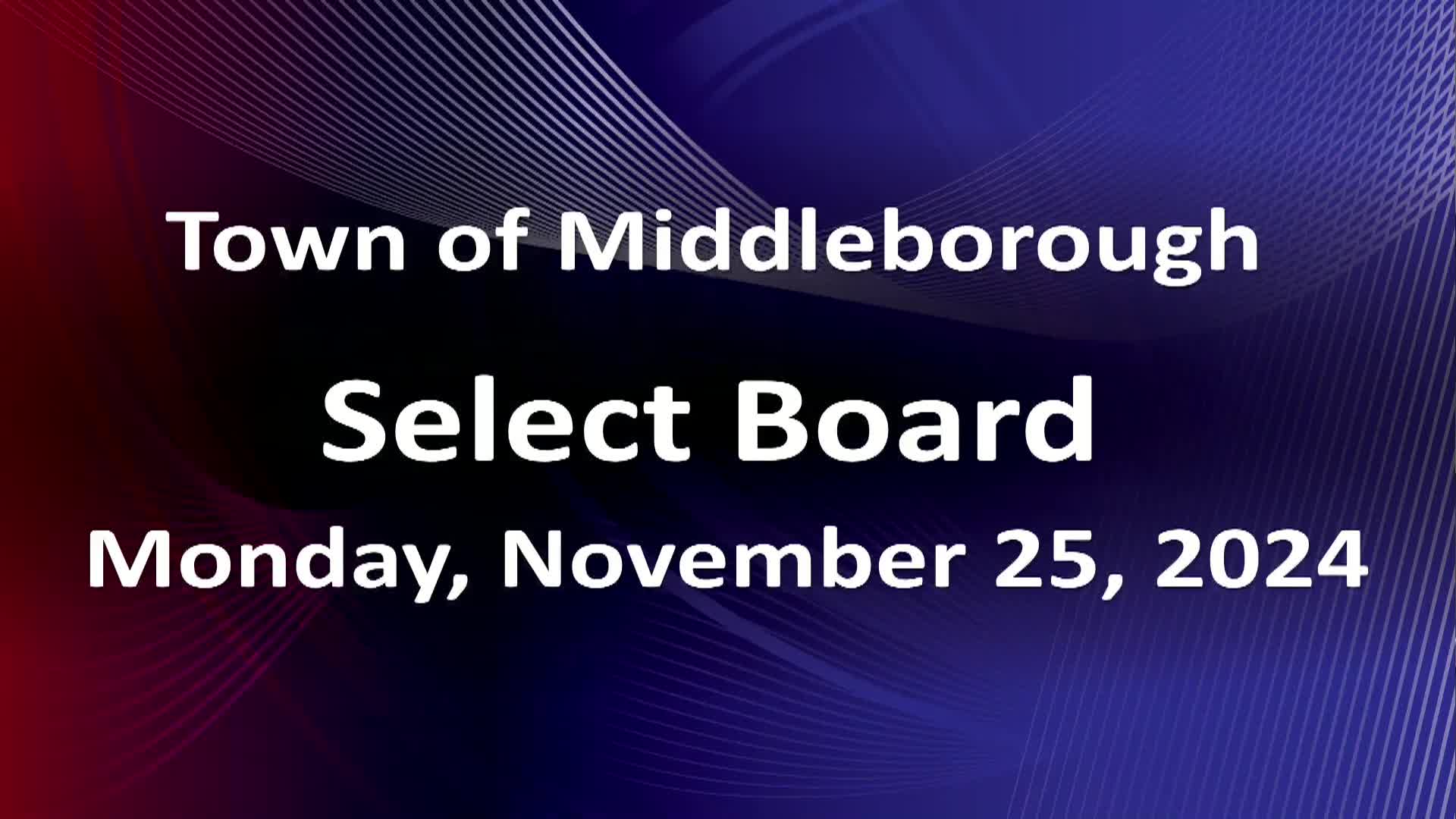 Navigate to Select Board 11-25-24