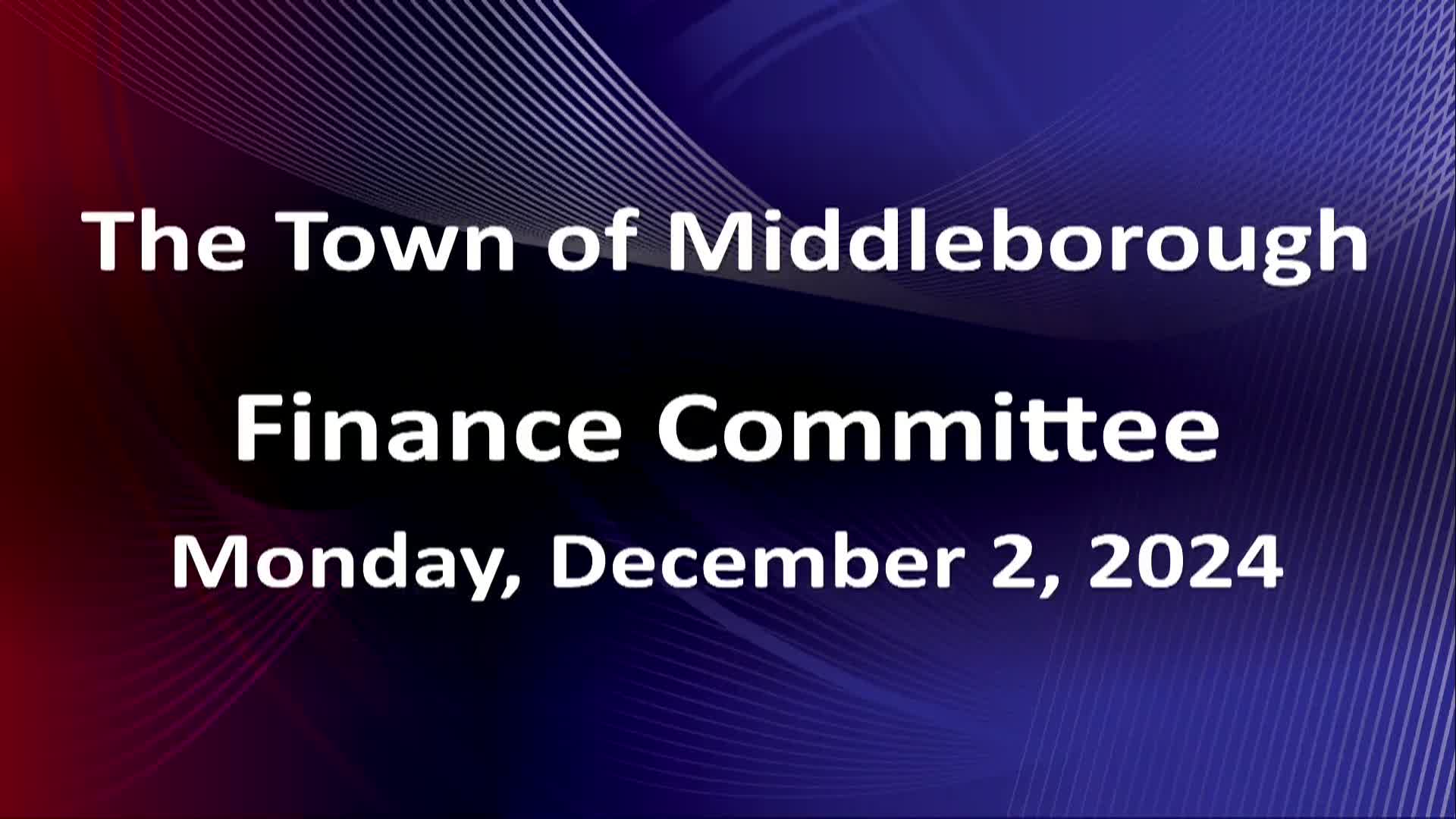 Navigate to Finance Committee 12-2-24