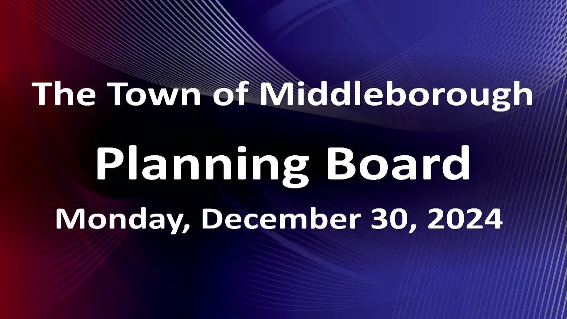 Navigate to Planning Board 12-30-24