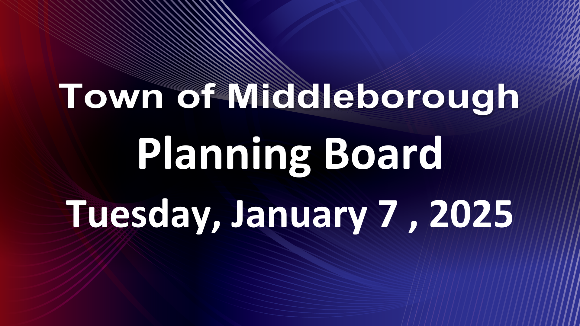 Navigate to Planning Board 1-7-25