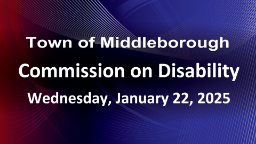 Navigate to Commission on Disability 1-22-25