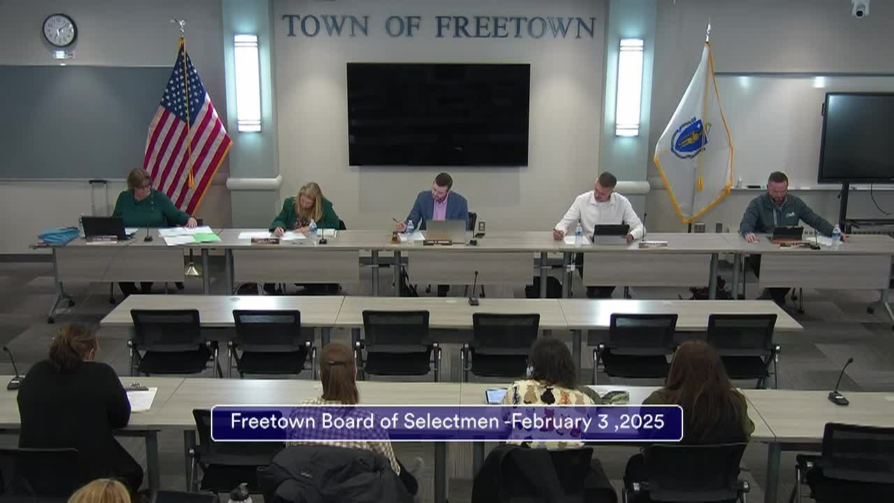 Navigate to Freetown Board of Selectmen 2-3-25