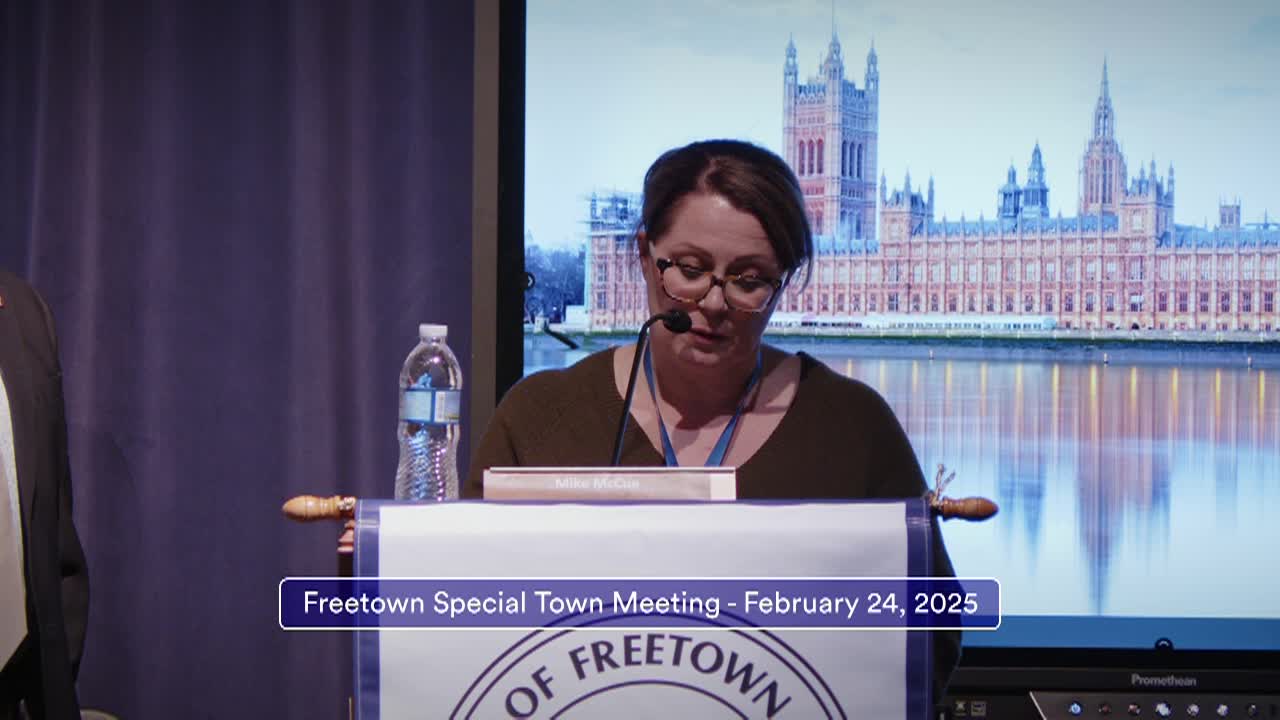 Navigate to Freetown Special Town Meeting 2-24-25