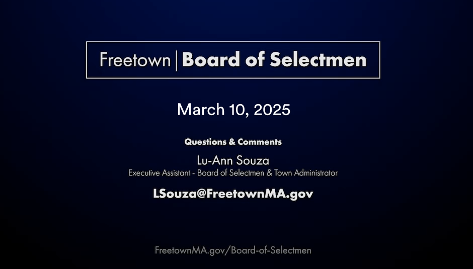 Navigate to Freetown Board of Selectmen 3-10-25