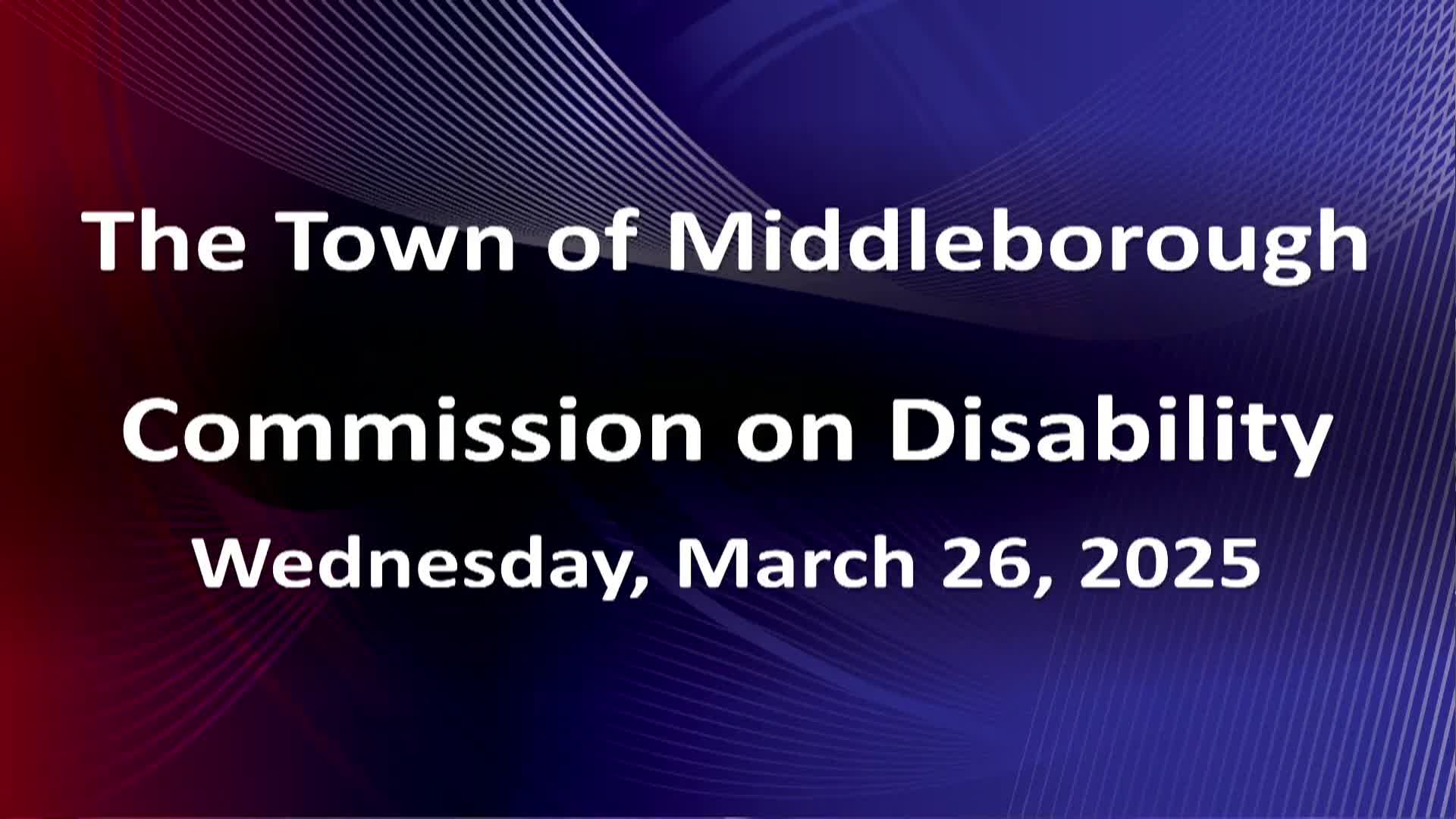 Navigate to Commission on Disability 3-26-25