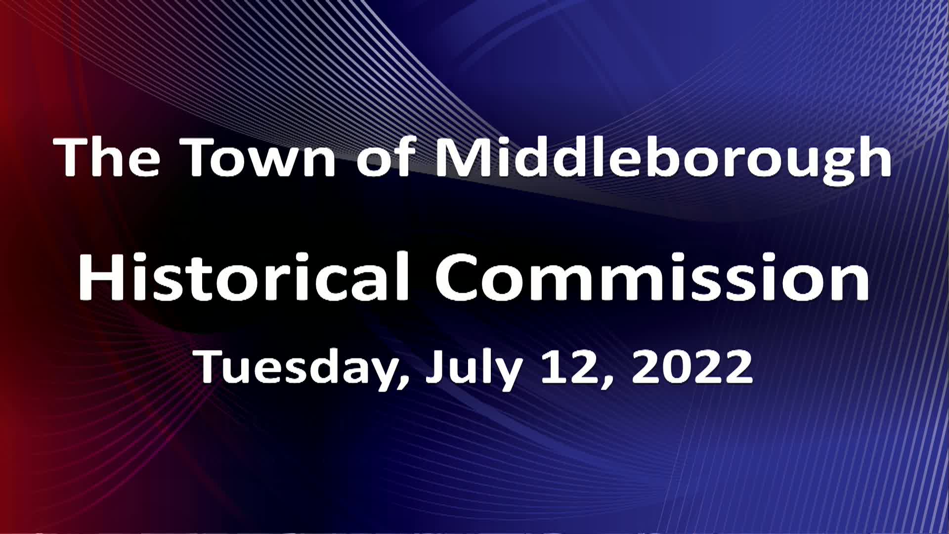 Navigate to Historical Commission 7-12-22
