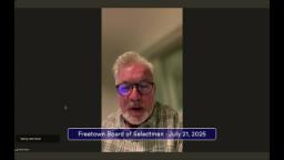 Navigate to Freetoen Board of Selectmen 7-21-25