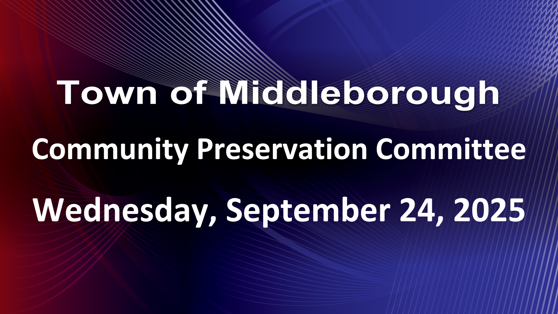 Navigate to Community Preservation Committee