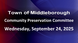 Navigate to Community Preservation Committee