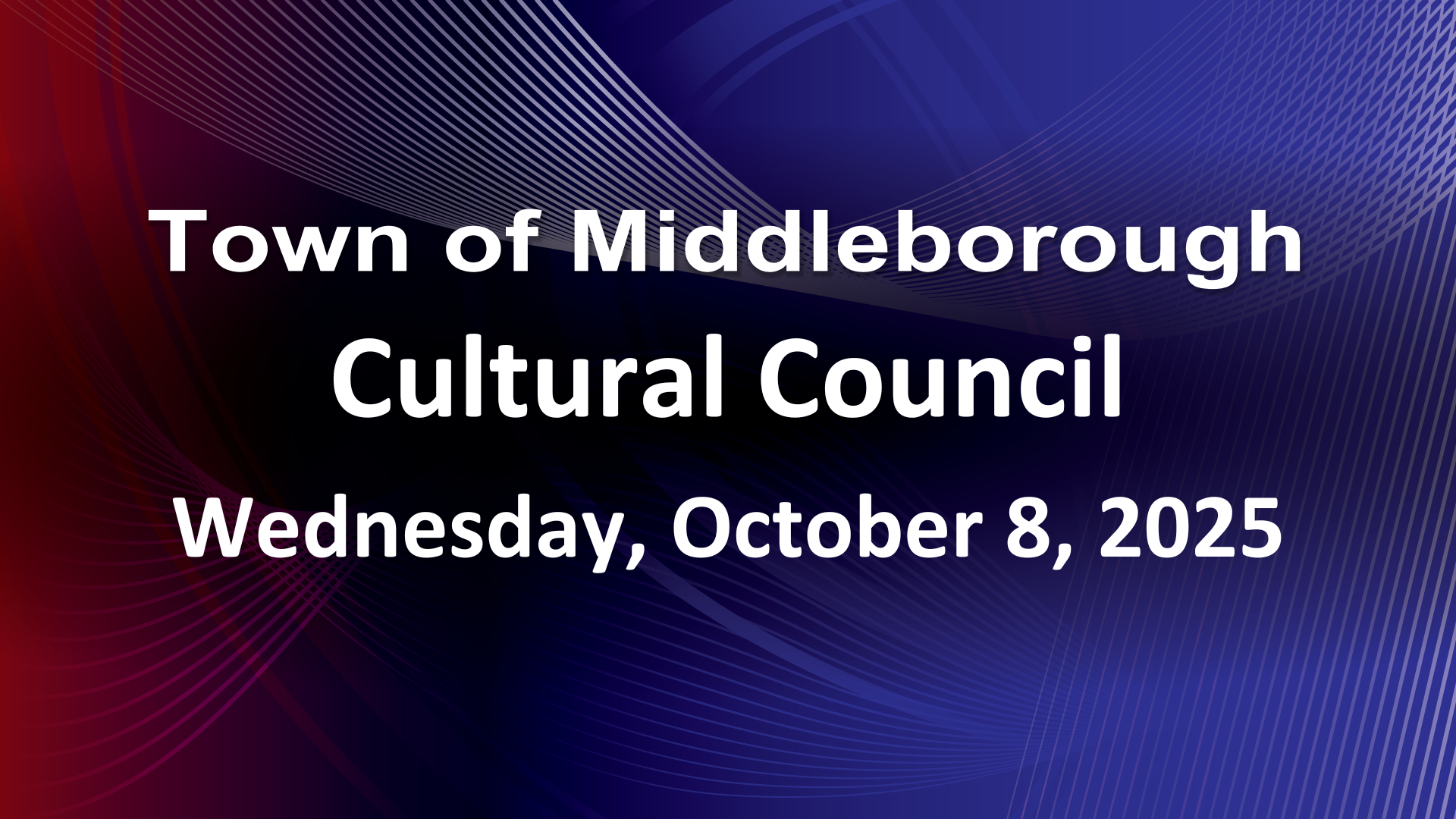 Navigate to Cultural Council 10-8-25