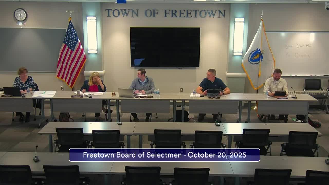 Navigate to Freetown Board of Selectmen 10-20-25