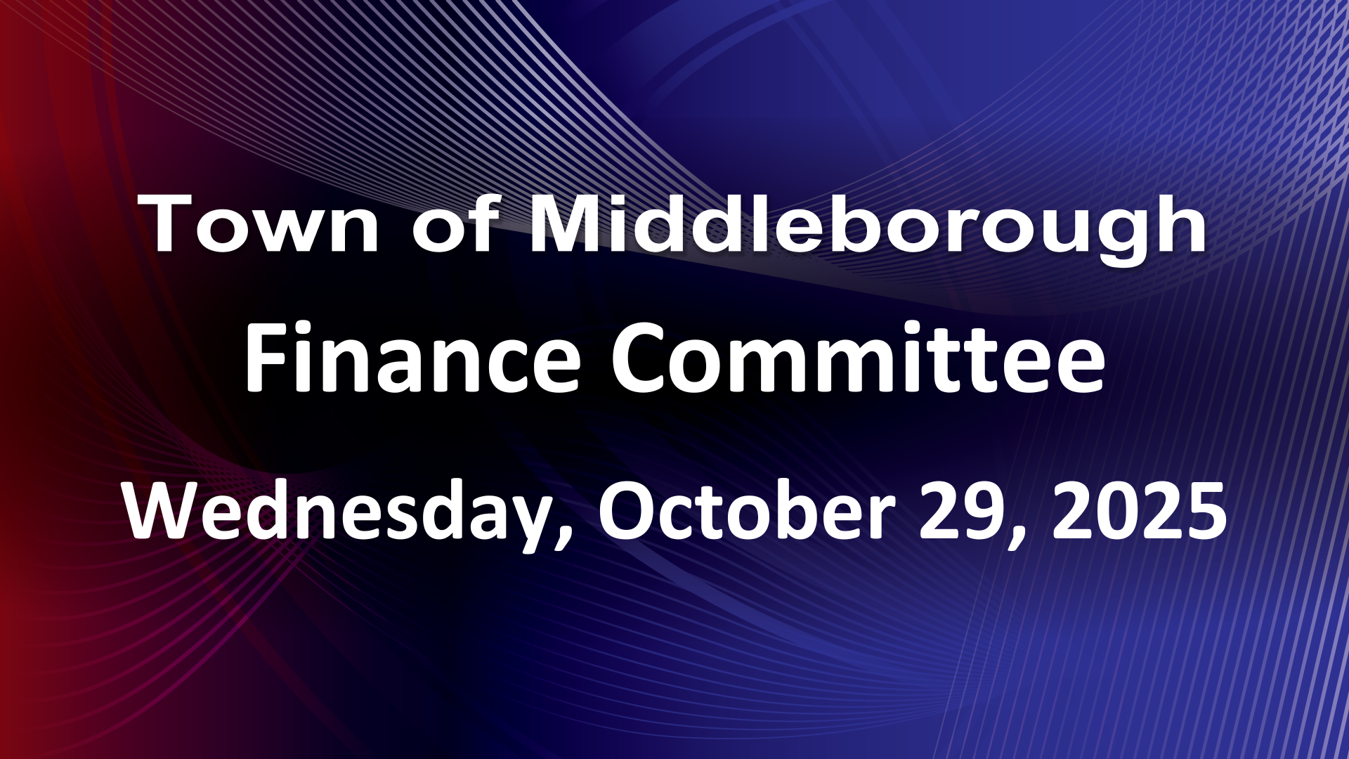 Navigate to Finance Committee 10-29-25