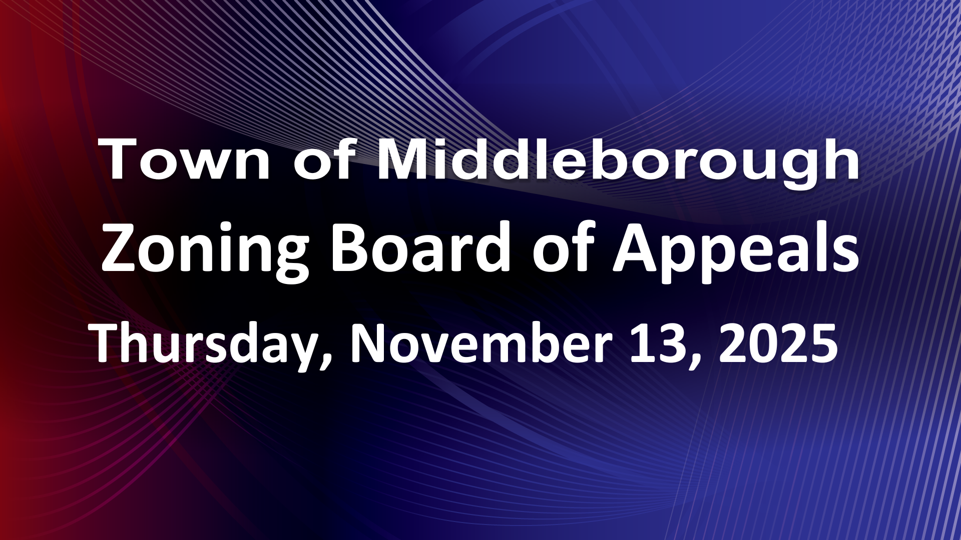 Zoning Board of Appeals 11-13-25