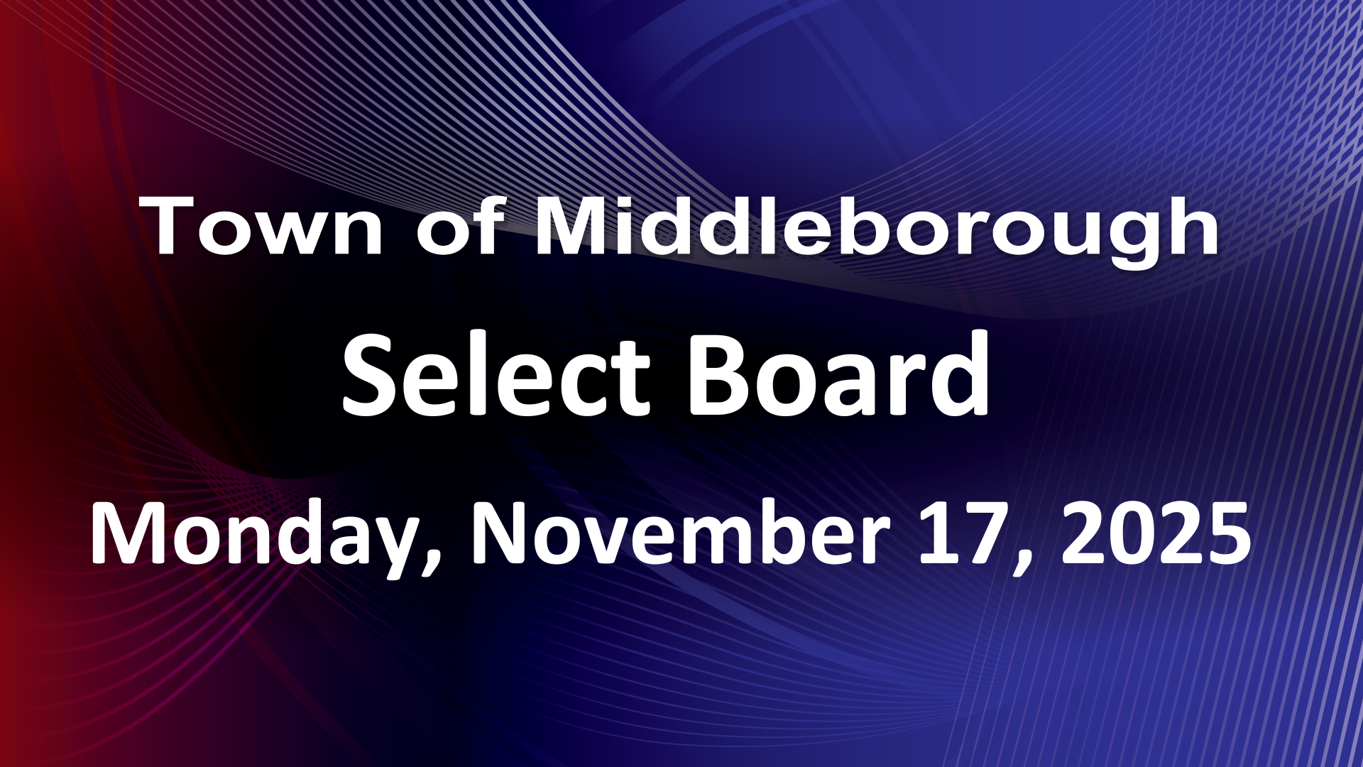 Select Board 11-17-25