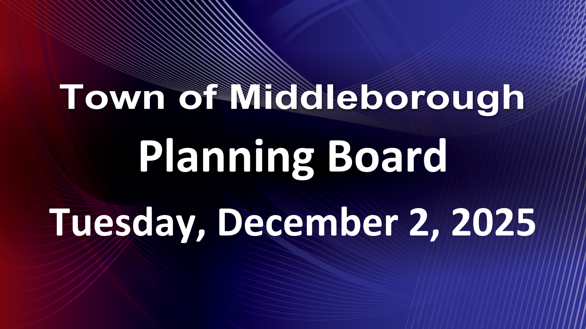 Planning Board 12-2-25