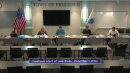 Navigate to Freetown Board of Selectmen 12-1-25