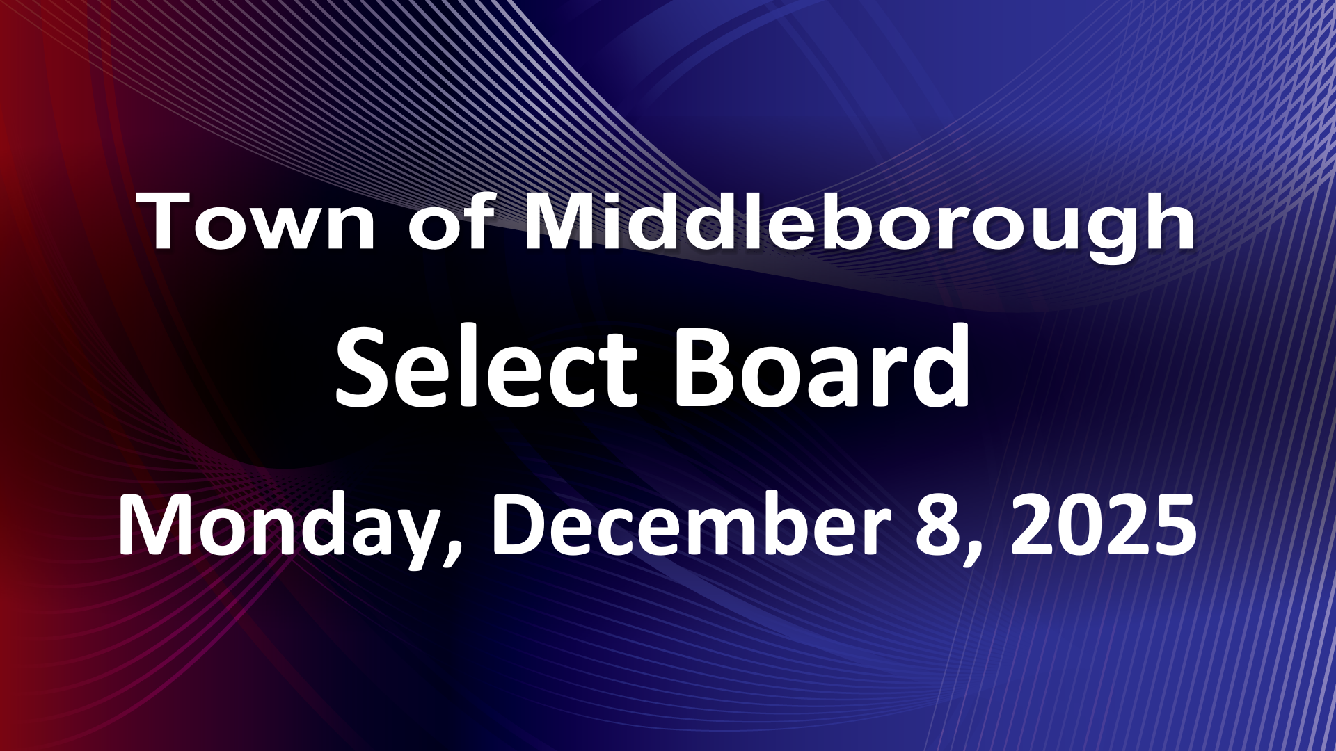 Select Board 12-8-25