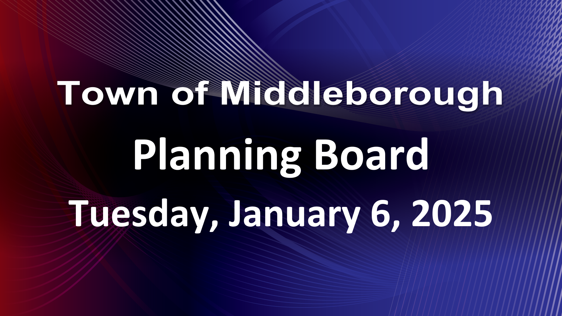 Planning Board 1-6-25
