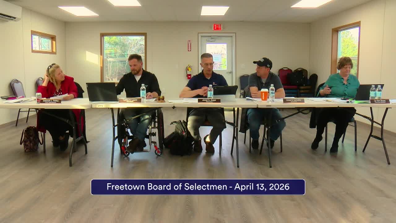 Thumbnail image for Freetown Board of Selectmen 4-13-26