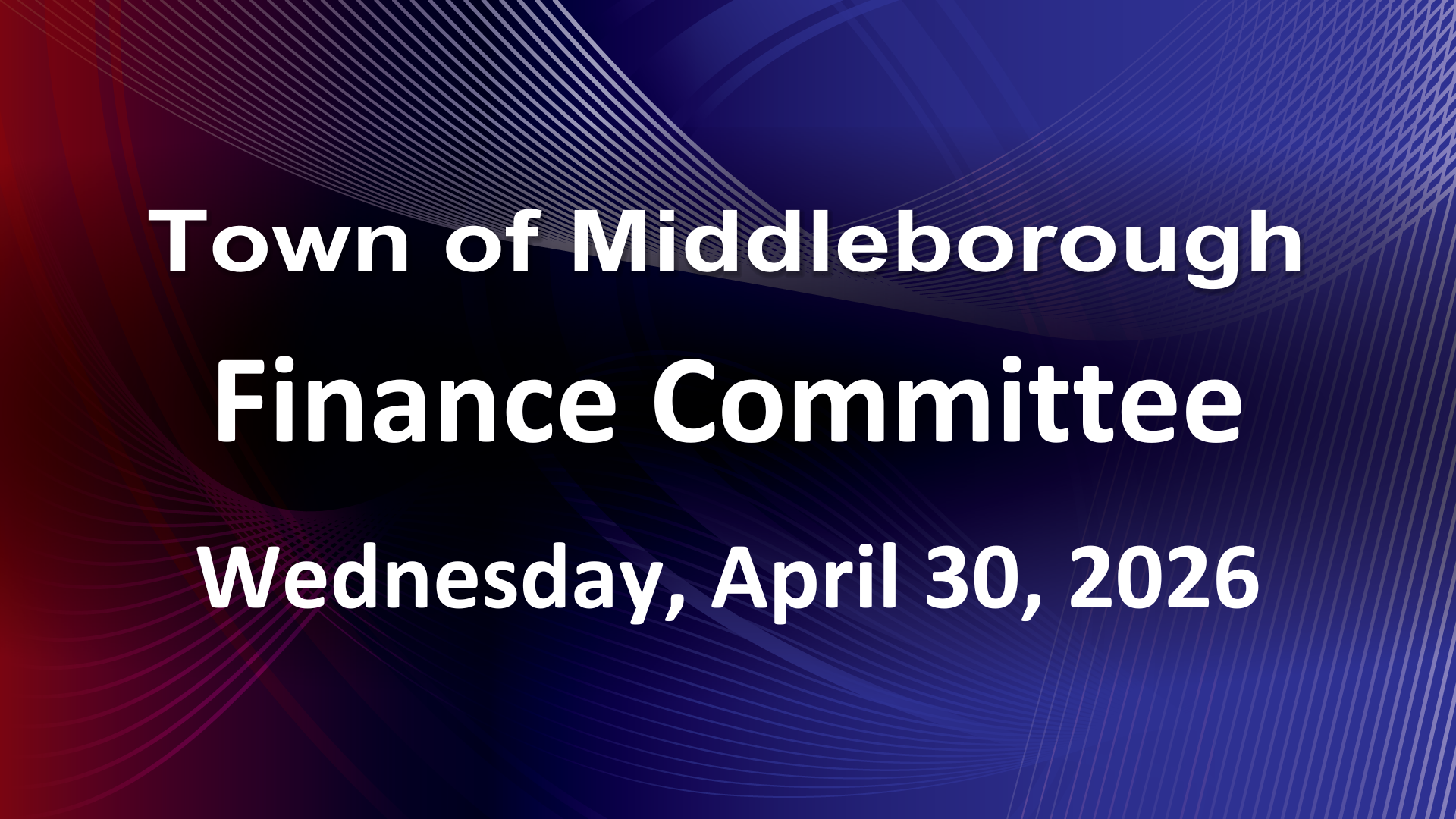 Thumbnail image for Finance Committee 4-30-26