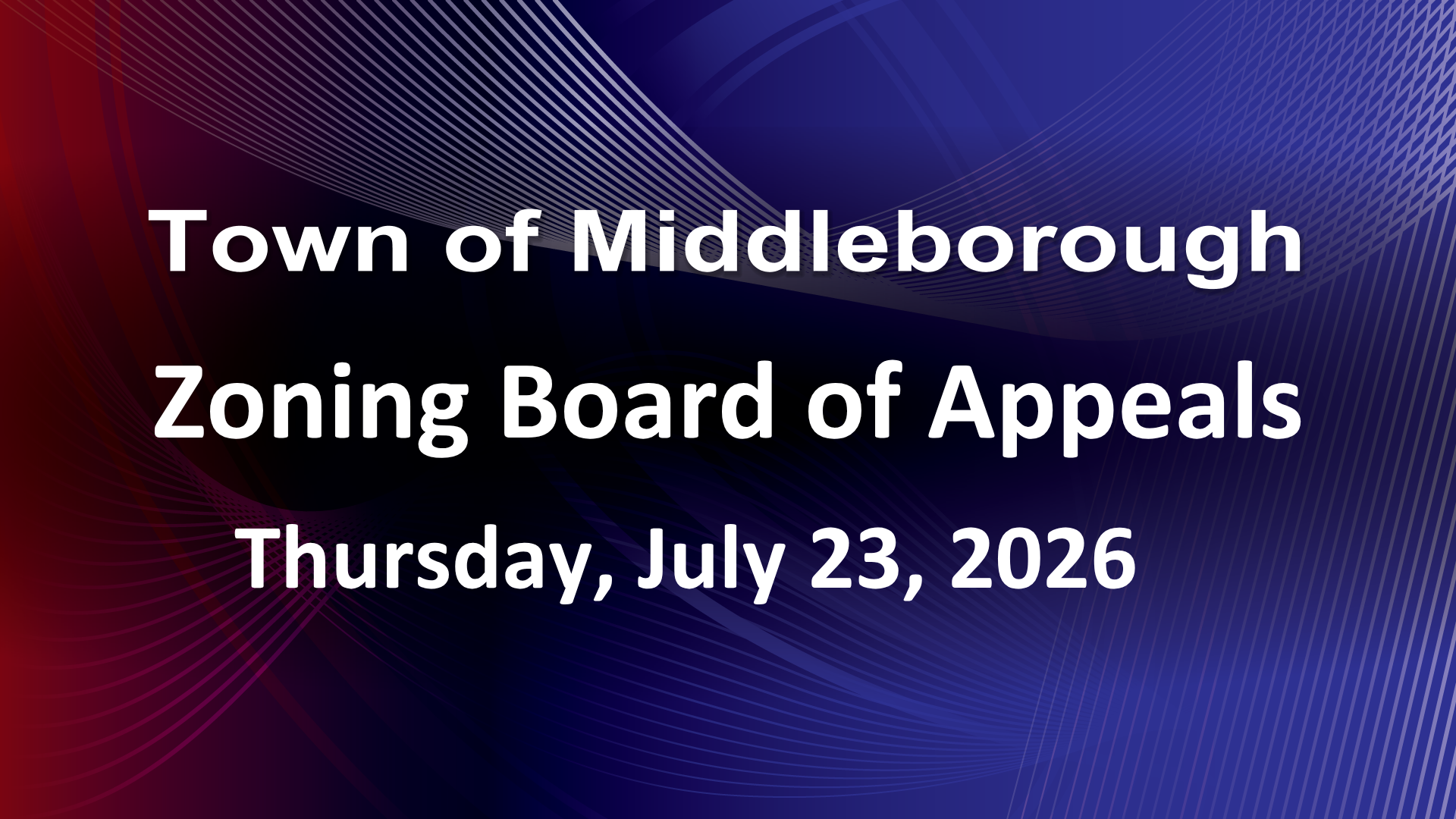 Thumbnail image for Zoning Board of Appeals 7-23-26